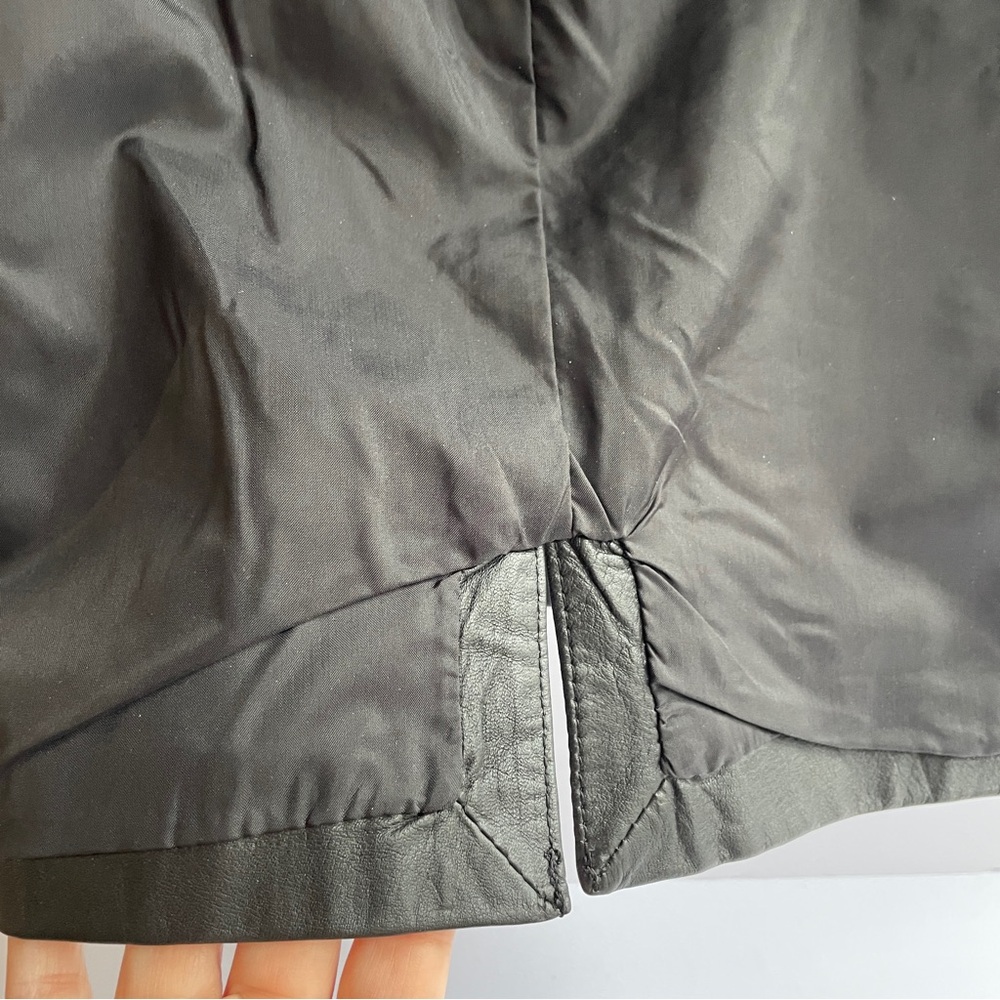 90s GERONIMO Leather Pencil Skirt 23” Waist XXS ✨ Quiet Luxury Holy Grail  - Picture 12 of 13